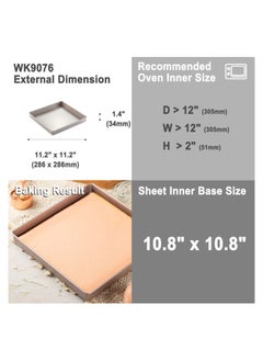 chefmade 11 Inch Baking Sheet Pan Non Stick Square Jelly Roll Bakeware  - Image 2