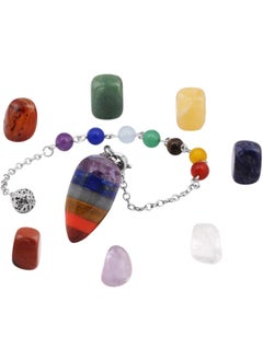 rockcloud Rockcloud Healing Crystal Kit,7 Chakra Stones & Pendulum Meditation Set 
