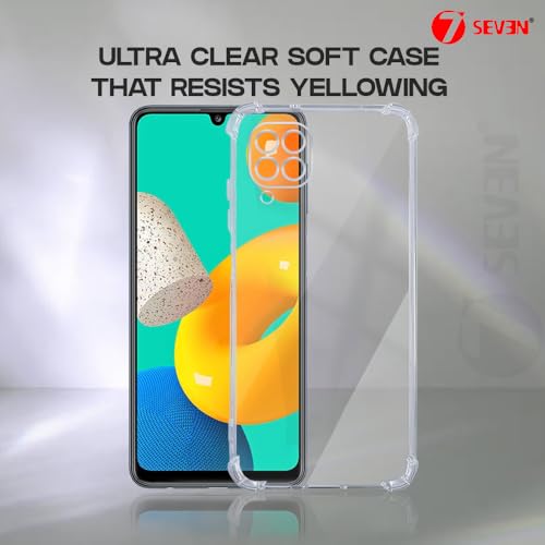 7-Seven 7SEVEN® Back Cover for Samsung Galaxy M32 4G Transparent Mobile Back Case Shock Proof Design Camera Edges Protection Crystal Clear Phone Case Silicon Soft TPU and Flexible Bumper Phone Cover - Image 5