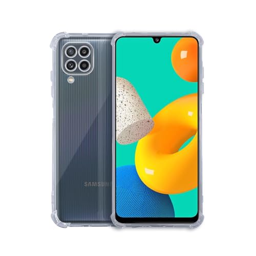 7-Seven 7SEVEN® Back Cover for Samsung Galaxy M32 4G Transparent Mobile Back Case Shock Proof Design Camera Edges Protection Crystal Clear Phone Case Silicon Soft TPU and Flexible Bumper Phone Cover - Image 1