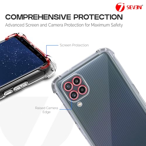7-Seven 7SEVEN® Back Cover for Samsung Galaxy M32 4G Transparent Mobile Back Case Shock Proof Design Camera Edges Protection Crystal Clear Phone Case Silicon Soft TPU and Flexible Bumper Phone Cover - Image 4