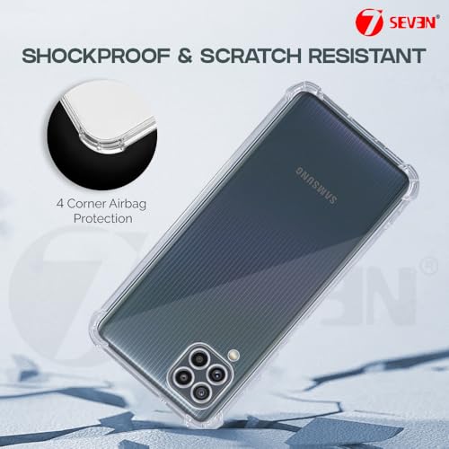 7-Seven 7SEVEN® Back Cover for Samsung Galaxy M32 4G Transparent Mobile Back Case Shock Proof Design Camera Edges Protection Crystal Clear Phone Case Silicon Soft TPU and Flexible Bumper Phone Cover - Image 3