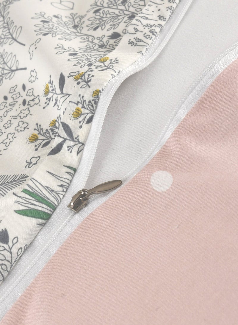 Master Home Textile Cotton Floral Comforter Sets, Fits 120 x 200 cm Single Size Bed, 5 Pcs, 100% Cotton 200 Thread Count, With Removable Filling, Veronica Series - Image 4