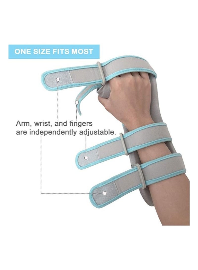 Wrist Support Adjustable Finger Splint Orthosis Rest Hand Splint Night Wrist Splint Support Immobilizer For Wrist Sprain Arthritis Tendonitis Pain Relief (Right) - Image 2