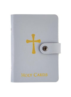 Gray Faux Leather Holy Card Holder Religious Prayer Organizer 20 Plastic Sleeves Holds 40 Cards 5.25 By 3.5 Inches - pzsku/ZF0D784C885EA4773C1FFZ/45/_/1721910457/29a056e5-bde1-4f37-9cc2-b792530b0f9f