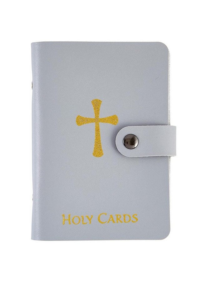 Gray Faux Leather Holy Card Holder Religious Prayer Organizer 20 Plastic Sleeves Holds 40 Cards 5.25 By 3.5 Inches - pzsku/ZF0D784C885EA4773C1FFZ/45/_/1721910457/29a056e5-bde1-4f37-9cc2-b792530b0f9f