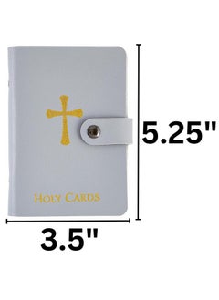 Gray Faux Leather Holy Card Holder Religious Prayer Organizer 20 Plastic Sleeves Holds 40 Cards 5.25 By 3.5 Inches - pzsku/ZF0D784C885EA4773C1FFZ/45/_/1721910459/e0130e71-e618-451a-b8fe-d5a8d2702150