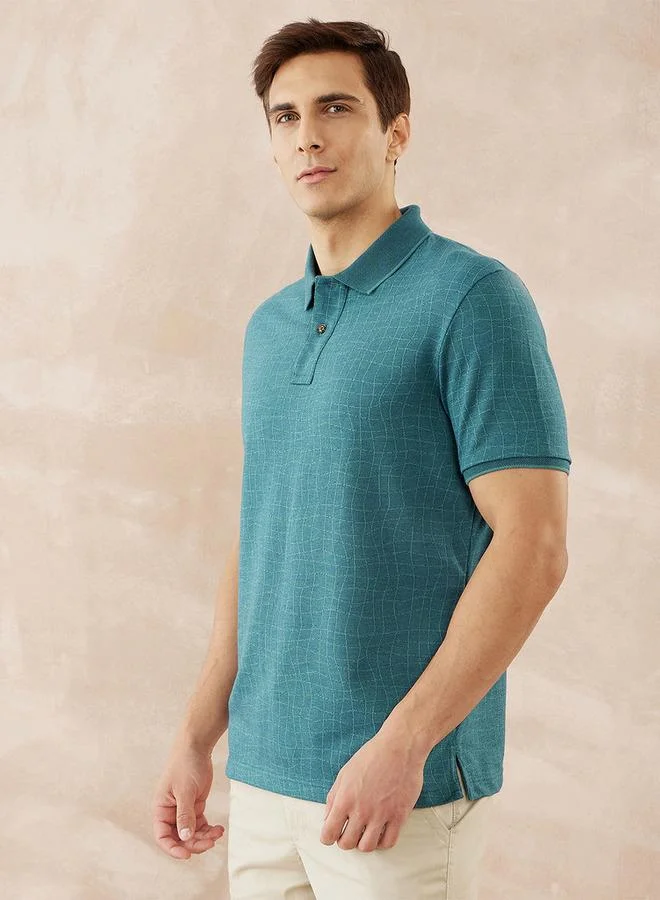 fahrenheit Fahrenheit Textured Polo T-shirt