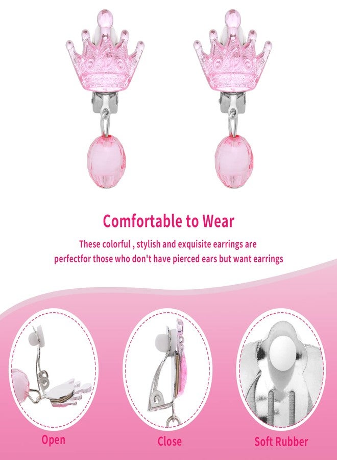 جريفوسيا مجموعة جريفوسيا من 7 أزواج من الأقراط المشبكية، أقراط أنيقة للتزيين، بتصميمات مناسبة للحفلات وأعياد الميلاد، تأتي في علبة هدايا. - Image 3