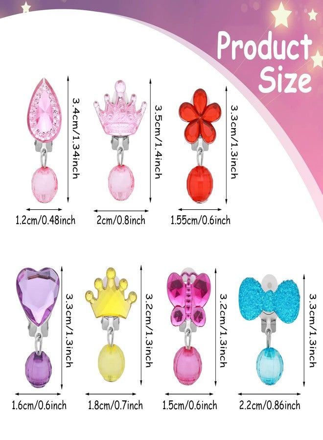 جريفوسيا مجموعة جريفوسيا من 7 أزواج من الأقراط المشبكية، أقراط أنيقة للتزيين، بتصميمات مناسبة للحفلات وأعياد الميلاد، تأتي في علبة هدايا. - Image 2