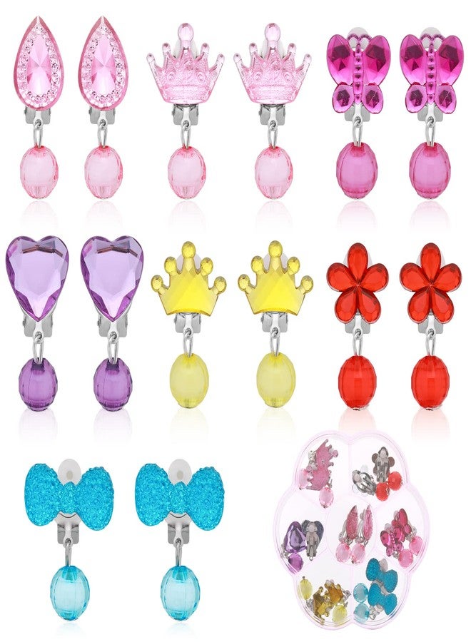 جريفوسيا مجموعة جريفوسيا من 7 أزواج من الأقراط المشبكية، أقراط أنيقة للتزيين، بتصميمات مناسبة للحفلات وأعياد الميلاد، تأتي في علبة هدايا. - Image 1