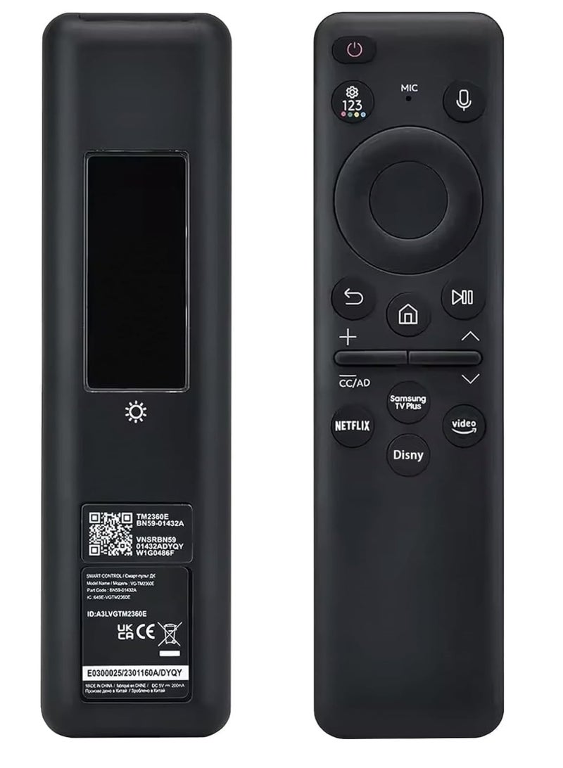 JAJEEK 2023 New Original Remote for BN59-01432A with Voice Control – Compatible with Samsung Neo QLED 8K HDR Smart TVs | Solar Charging Remote for 2023 Models | Universal Smart Remote, Voice Activation - Image 1