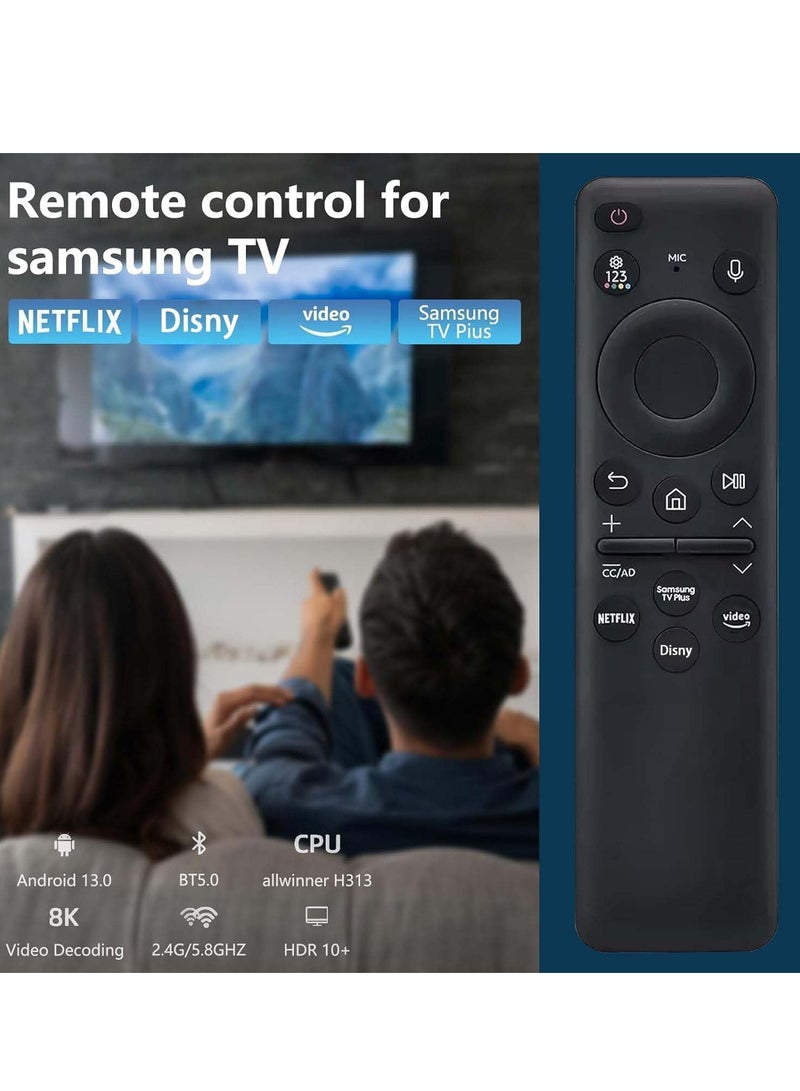 JAJEEK 2023 New Original Remote for BN59-01432A with Voice Control – Compatible with Samsung Neo QLED 8K HDR Smart TVs | Solar Charging Remote for 2023 Models | Universal Smart Remote, Voice Activation - Image 5