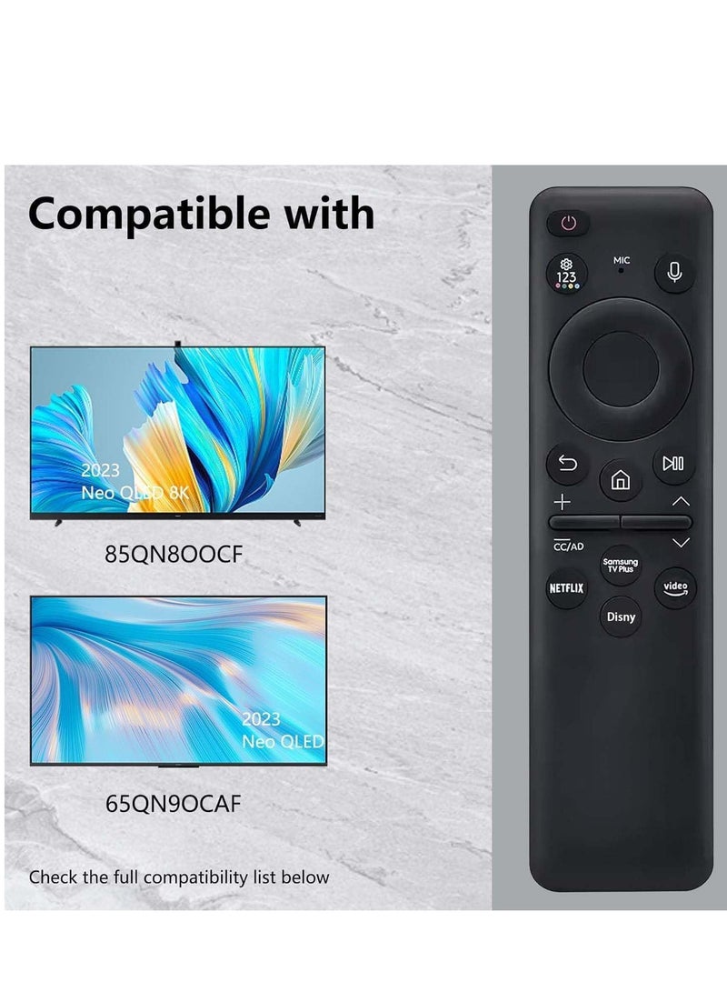 JAJEEK 2023 New Original Remote for BN59-01432A with Voice Control – Compatible with Samsung Neo QLED 8K HDR Smart TVs | Solar Charging Remote for 2023 Models | Universal Smart Remote, Voice Activation - Image 2