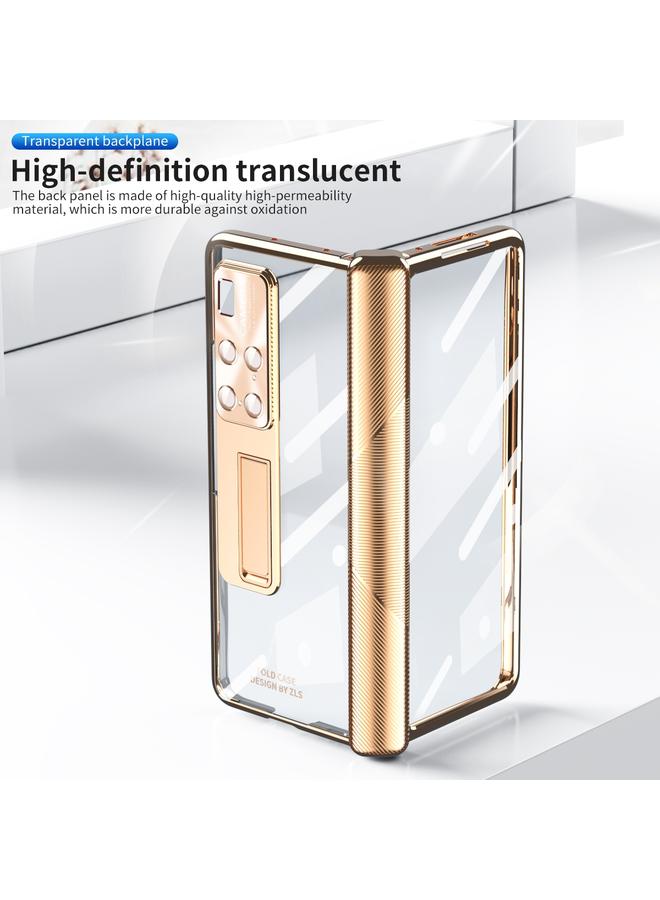 S-TOP Case For Huawei Mate X2 Magnetic Hinges Plating Phone Case with Holder - Image 2