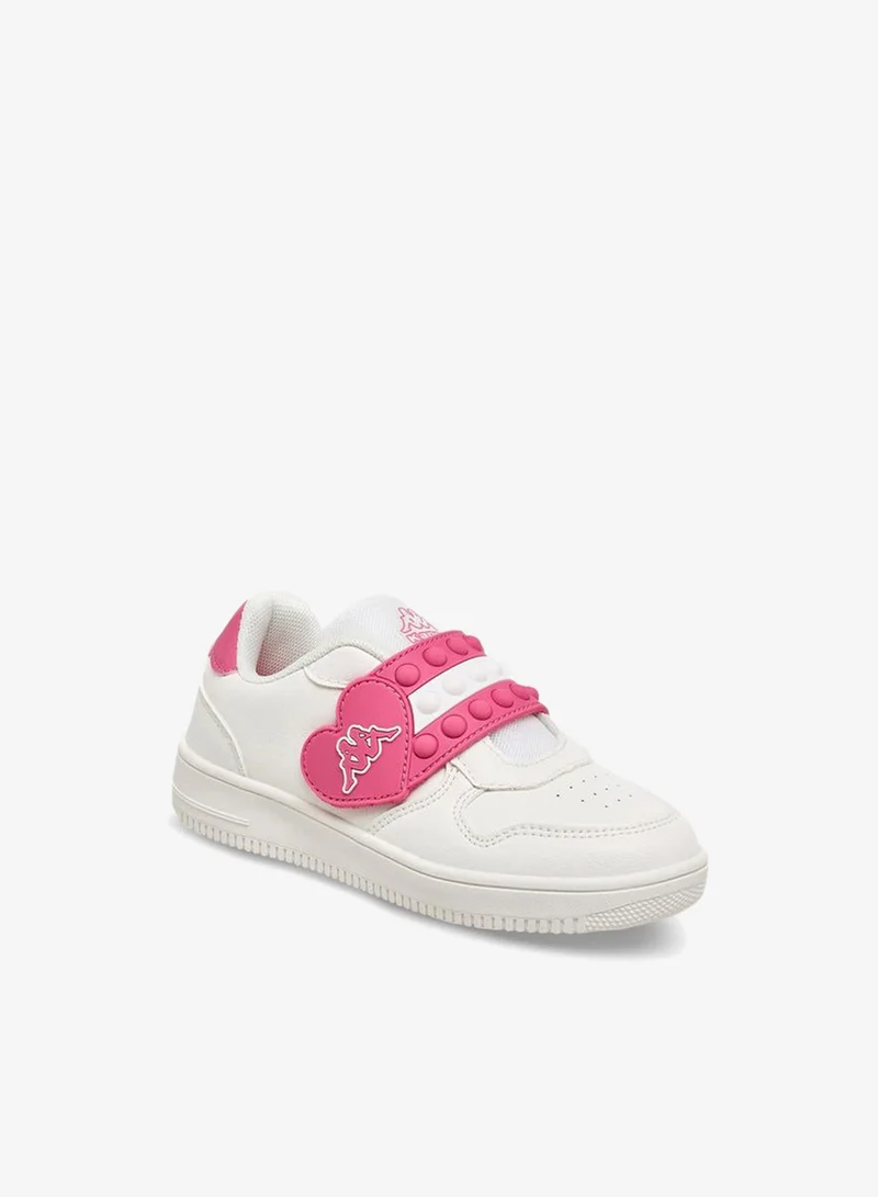 Kappa Girls Logo Print Hook & Loop Ankle Sneakers