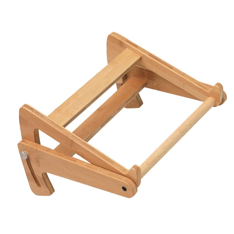 Adjustable Height Wooden Laptop Stand Computer Desk Riser Holder for Notebook - Image 2
