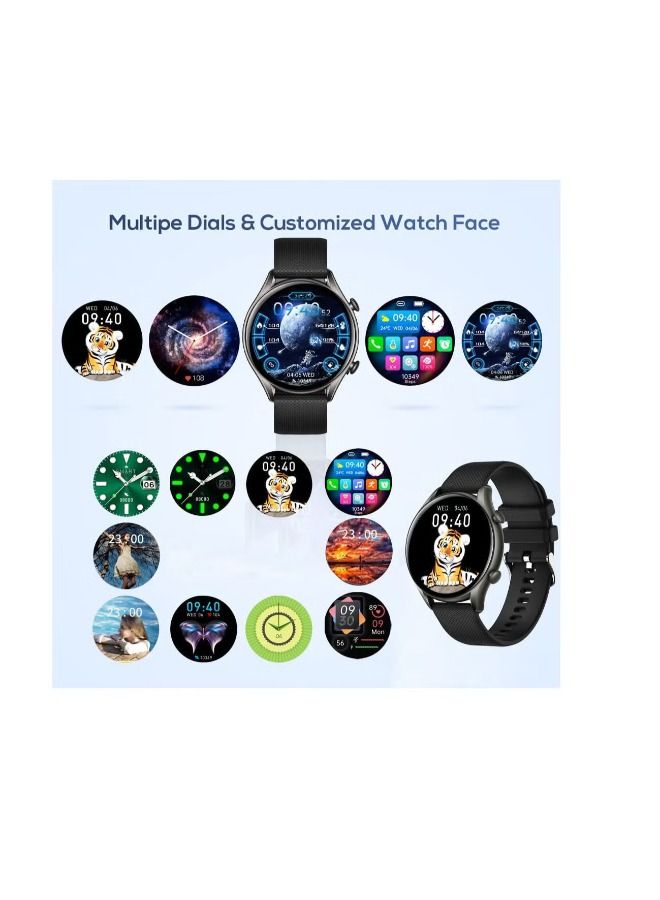 Smart Watch for Men Woman Fitness Tracker: IP68 Waterproof Smartwatch for iOS Android Phone Sport Running Digital Watches with Heart Rate Blood Pressure Sleep Monitor Step Counter Touch Screen - Image 3