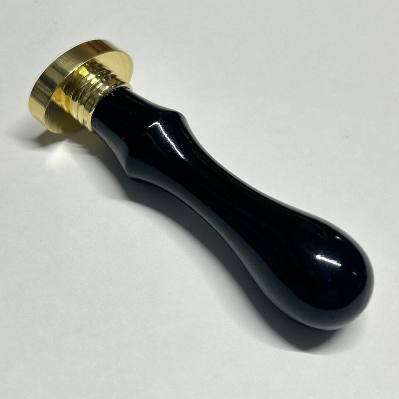 M&Co Oval Blank Wax Sealing Stamp Handle Multi-Purpose Wax Stampter White&Brass Sealing Wax Stamps for Craft Supplies (29MM) (Black) - Image 3