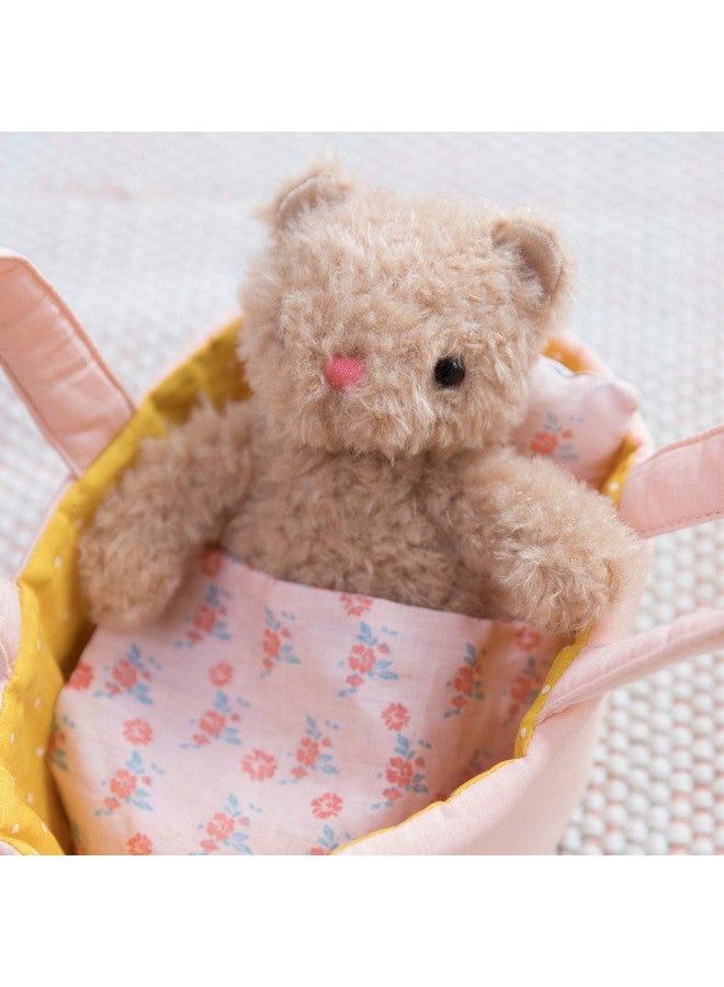Manhattan Toy Manhattan Toy Moppettes Bea Bear Stuffed Animal Nurturing Playset with Bear Plush Toy, Fabric Bassinet, Blanket & Pillow - Image 2