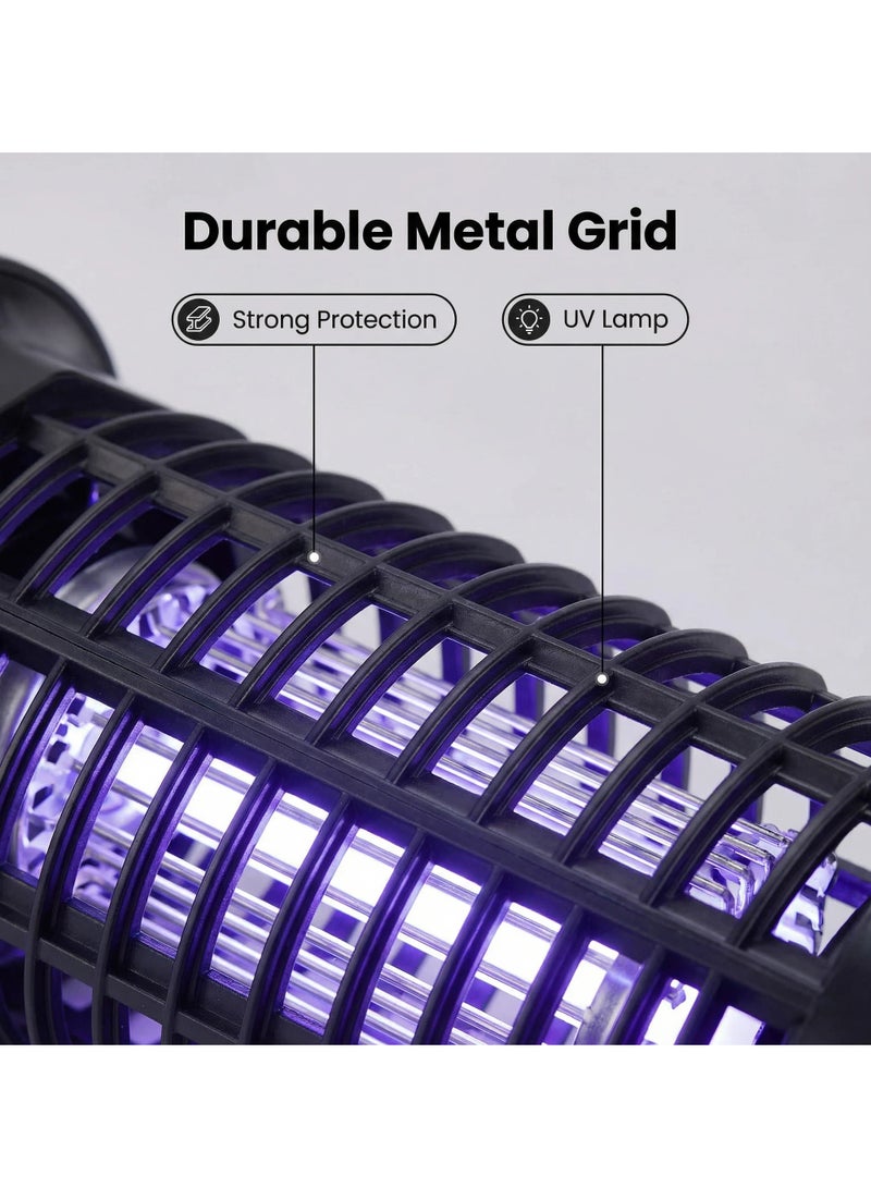 الأزرق جي دبليو قاتل الحشرات الطائرة بالصدمة الكهربائية، جهاز قتل البعوض للاستخدام المنزلي الداخلي والخارجي والحدائق، مصيدة بعوض عالية الطاقة بضوء الأشعة فوق البنفسجية، جهاز جذب البعوض بتقنية التحفيز الضوئي. - Image 4