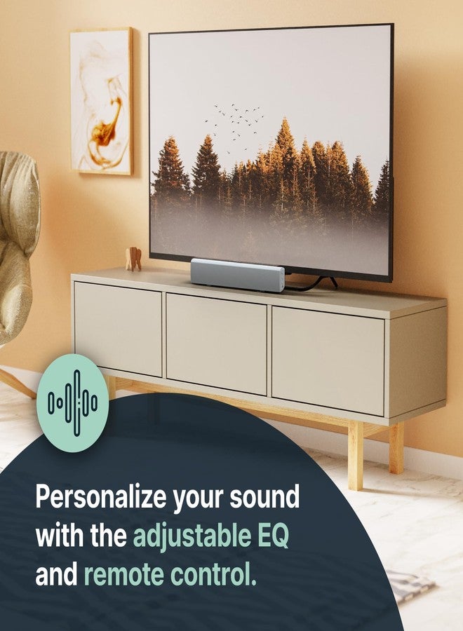 Majority 15 Inch White Soundbar for TV, Bluetooth Sound Bar 50 Watts, Home Audio Speaker, Small PC Soundbar Speaker | AUX, RCA, Optical, USB | Gaming, Music, Movies | Bowfell - Image 5