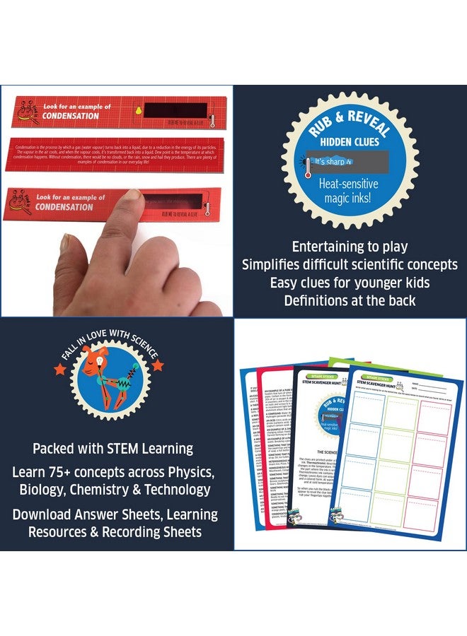 Chalk and Chuckles Smart Sticks-Stem Scavenger Hunt Game for Kids Age 9-10-12-14 Years, Gift for Boys and Girls 9-12 Year Old, Science Toys,Multicolor - Image 5