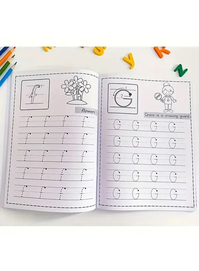 32 Page Alphabet Workbook With Color Coded Letters Numbers Writing Practice - Image 5