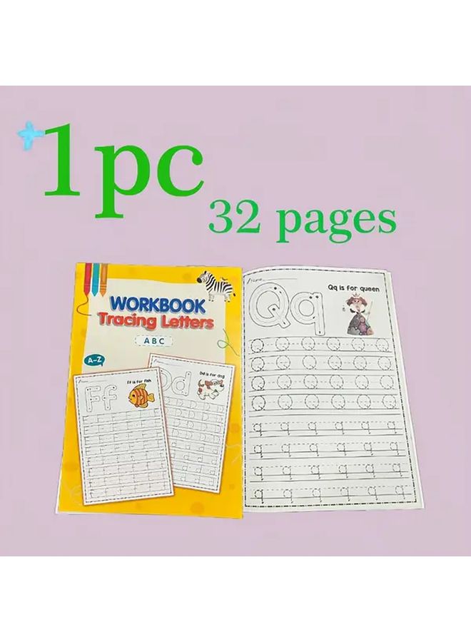 32 Page Alphabet Workbook With Color Coded Letters Numbers Writing Practice - Image 1