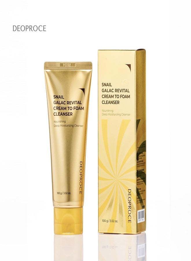 Deoproce Snail Galac Revital Cream to Foam Cleanser – Korean Skin Care for Hydrated and Radiant Skin 100g - Image 2