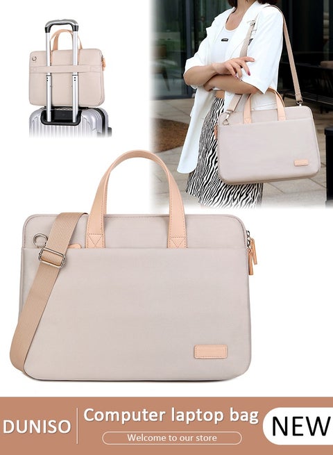 حقيبة كمبيوتر محمول مقاس 15.6 بوصة، حقيبة كمبيوتر خفيفة الوزن، حقيبة سفر للأعمال، حقيبة كتف مقاومة للماء للرجال والنساء في مكتب العمل