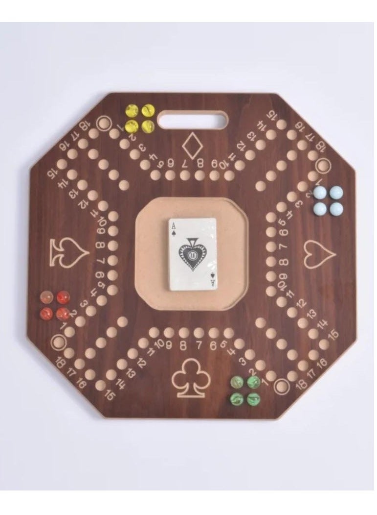 Jackaroo Royal Jackaroo Board And Card Games Set With 16 Marble Stones Durable Sturdy - Image 1