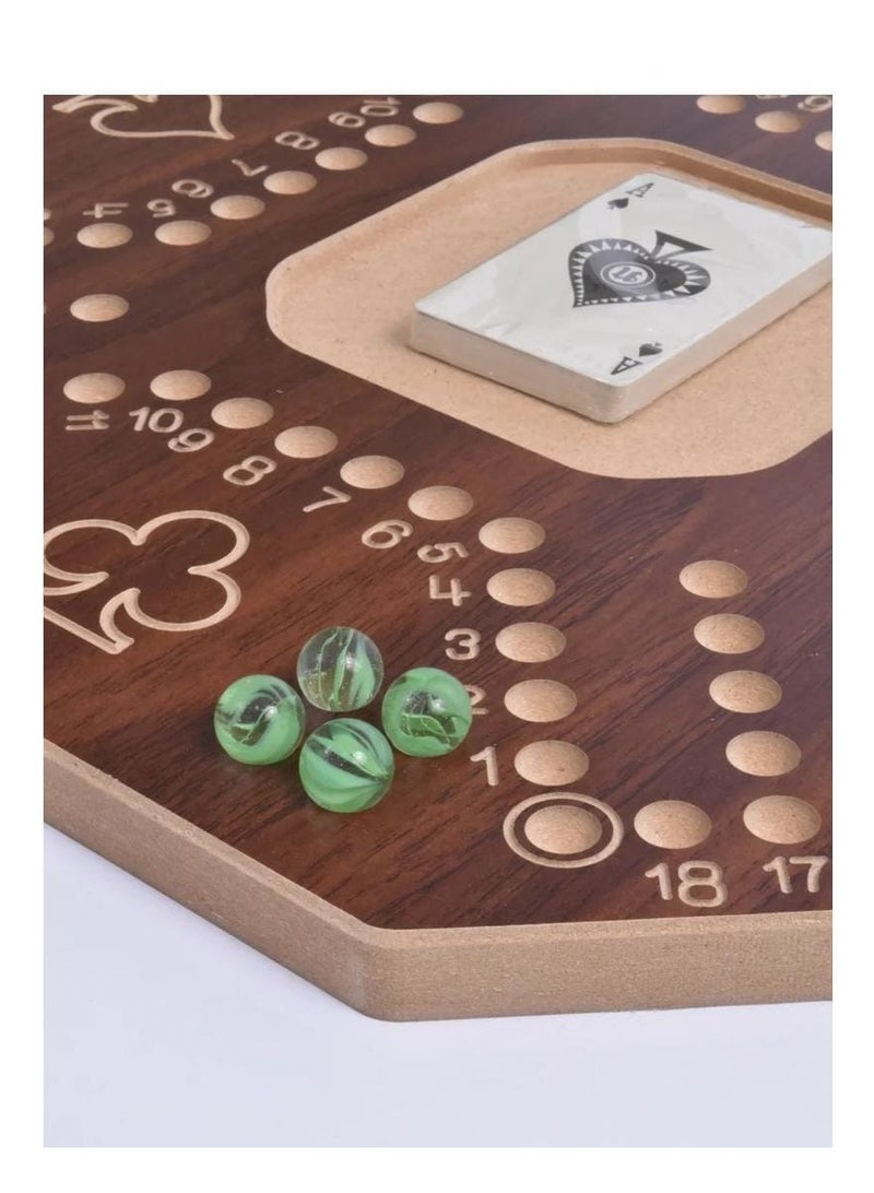 Jackaroo Royal Jackaroo Board And Card Games Set With 16 Marble Stones Durable Sturdy - Image 2
