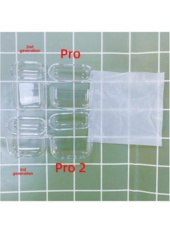 Tpu Transparent Earphone Set Material For Apple Bluetooth Headset Pro2 Generation Airpods Protective Cover-Color:PC Hard Shell + Bag-Applicable Model:Airpods (pro2--with Ear Hooks) Fifth