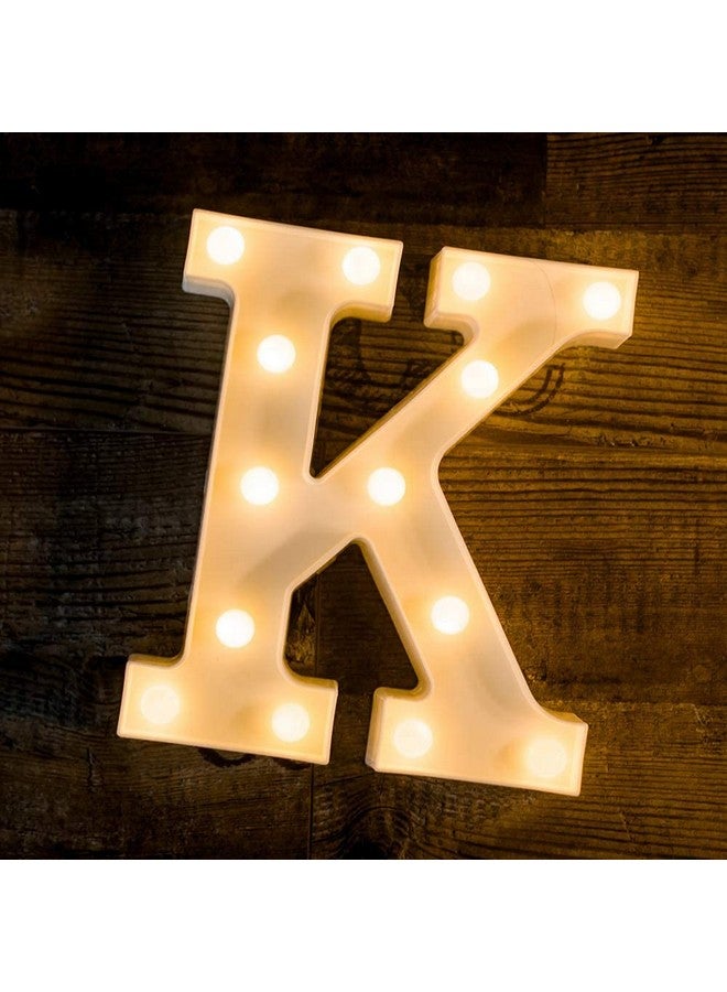 Satyam Kraft SATYAM KRAFT 1 Pcs Marquee Alphabet Letter LED Light | Decorative Name Lamp for Home, Bedroom, Wedding, Birthday, Anniversary & Romantic Gift and Night and Wall Lamp (K, Big) - Image 1