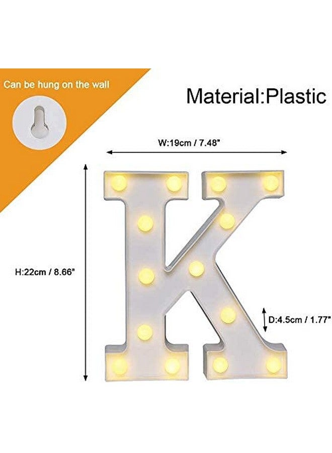 Satyam Kraft SATYAM KRAFT 1 Pcs Marquee Alphabet Letter LED Light | Decorative Name Lamp for Home, Bedroom, Wedding, Birthday, Anniversary & Romantic Gift and Night and Wall Lamp (K, Big) - Image 2