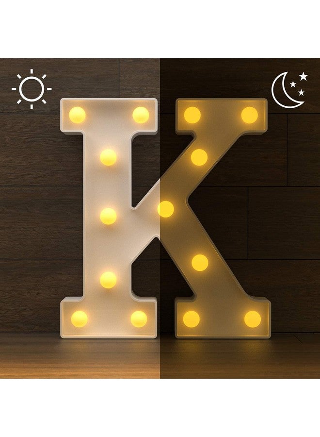 Satyam Kraft SATYAM KRAFT 1 Pcs Marquee Alphabet Letter LED Light | Decorative Name Lamp for Home, Bedroom, Wedding, Birthday, Anniversary & Romantic Gift and Night and Wall Lamp (K, Big) - Image 3
