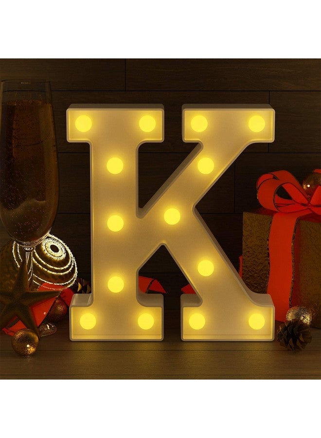 Satyam Kraft SATYAM KRAFT 1 Pcs Marquee Alphabet Letter LED Light | Decorative Name Lamp for Home, Bedroom, Wedding, Birthday, Anniversary & Romantic Gift and Night and Wall Lamp (K, Big) - Image 4