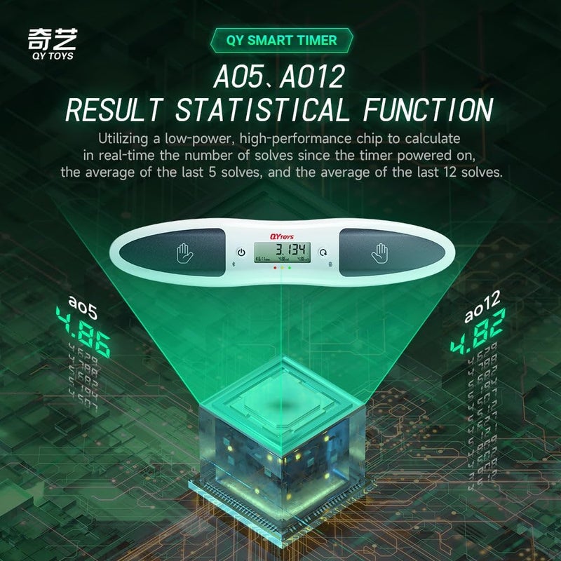 Cubuzzle Qiyi Timer 2.0 Smart Speedcube Bluetooth Timer, Lightweight and Compact, Time your Solves, Carry it as you go, Suitable for all Rubik's Cubes 2x2, 3x3, 4x4, 5x5, Magic Cube, Twisty Puzzles - Image 4