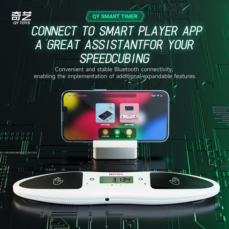 Cubuzzle Qiyi Timer 2.0 Smart Speedcube Bluetooth Timer, Lightweight and Compact, Time your Solves, Carry it as you go, Suitable for all Rubik's Cubes 2x2, 3x3, 4x4, 5x5, Magic Cube, Twisty Puzzles - Image 5