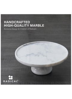 RADICALn adicaln handmade Cupcake Stand White Marble 12"x6" Inch Wedding & Tea Party Cupcake Display Stand - Donut Stand Party Supplies - Cake Stands for Party Décor  - Image 2