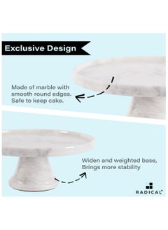 RADICALn adicaln handmade Cupcake Stand White Marble 12"x6" Inch Wedding & Tea Party Cupcake Display Stand - Donut Stand Party Supplies - Cake Stands for Party Décor  - Image 5