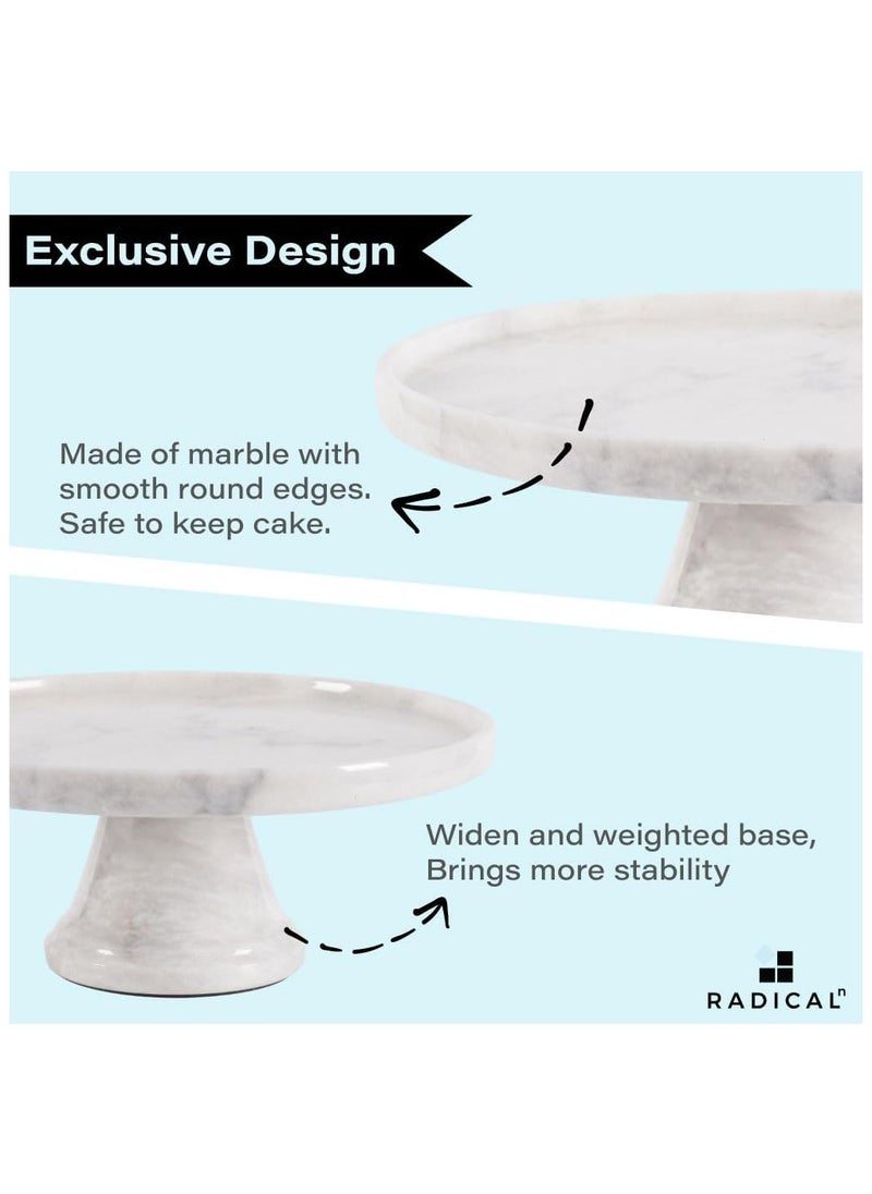 RADICALn adicaln handmade Cupcake Stand White Marble 12"x6" Inch Wedding & Tea Party Cupcake Display Stand - Donut Stand Party Supplies - Cake Stands for Party Décor  - Image 5