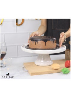RADICALn adicaln handmade Cupcake Stand White Marble 12"x6" Inch Wedding & Tea Party Cupcake Display Stand - Donut Stand Party Supplies - Cake Stands for Party Décor  - Image 3