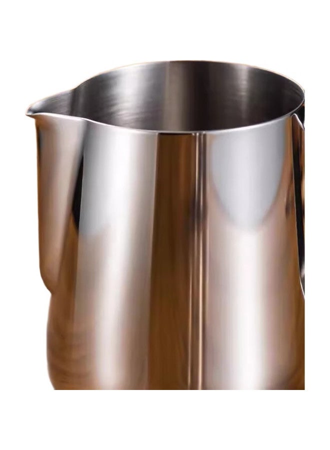 Cliton Coffee Latte Art Cup, Pointed Spout Latte Art Pitcher, Thickened 304 Stainless Steel Milk Frother Cup, With Scale, 350Ml Latte Art Cup - Image 1