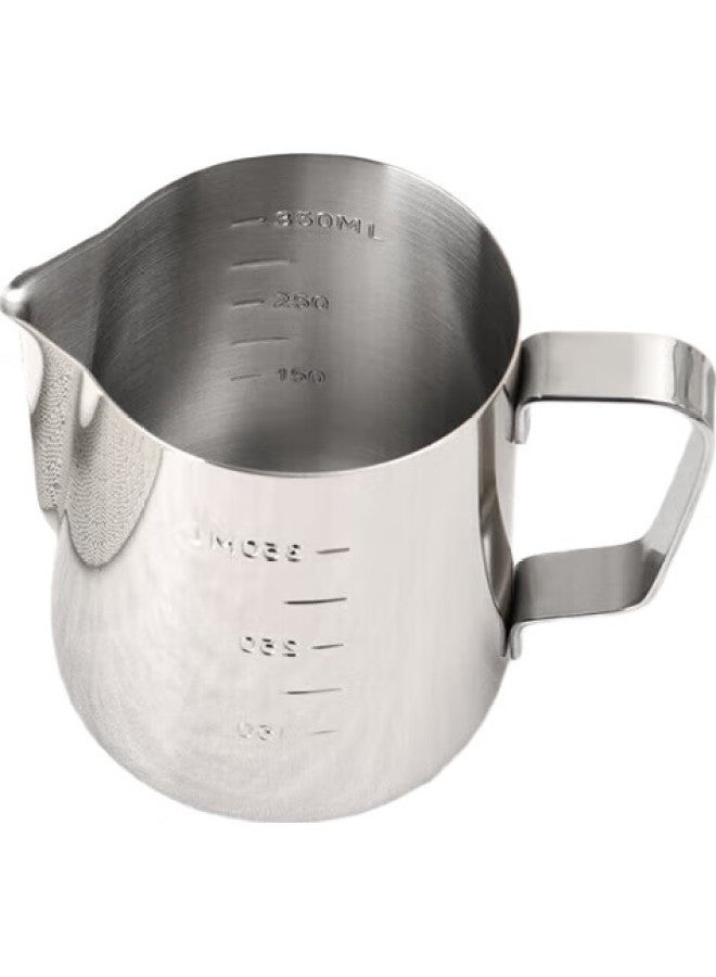 Cliton Coffee Latte Art Cup, Pointed Spout Latte Art Pitcher, Thickened 304 Stainless Steel Milk Frother Cup, With Scale, 350Ml Latte Art Cup - Image 2