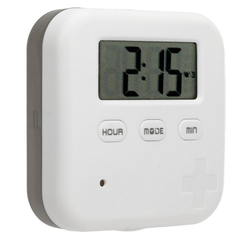 Smart Medication Organizer: Grey 4 Compartment - Built-In Timer Bell Vibration Reminder Portable Medicine Box for Daily Medication Adherence On The Go - Image 4