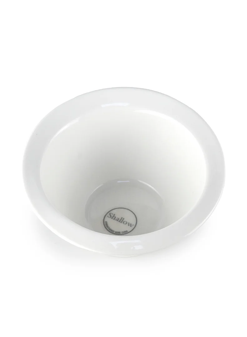 شالو Shallow Porcelain Ceramic Serving Bowl - 11x10x4.5cm