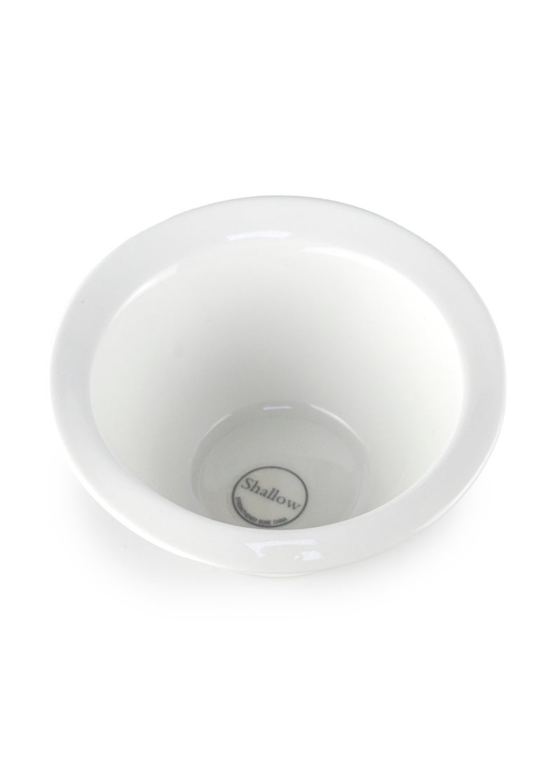 Shallow Porcelain Ceramic Serving Bowl - 11x10x4.5cm - Image 2