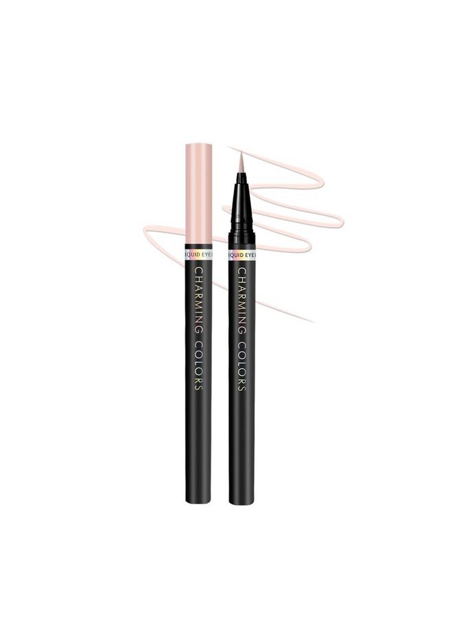 Music Flower Eyeliner Pencolored Matte Liquid Eyeliner Waterproof Smudge Resistant With Precise Tip (Nude)  - Image 1